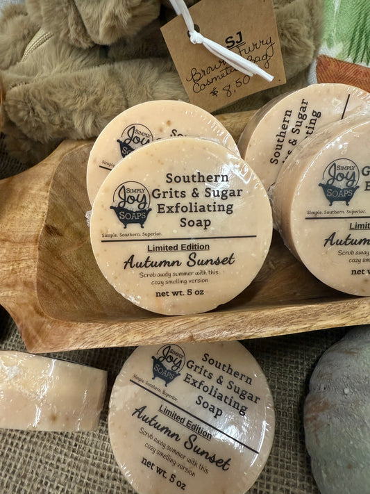 Autumn Sunset Grits & Sugar Exfoliating Soap-Limited Edition