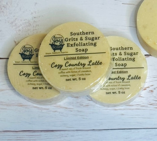 Cozy Country Latte Exfoliating Grits & Sugar Soap-Limited Edition