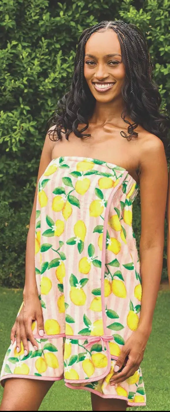 Plush Lemon Spa/Shower Wrap