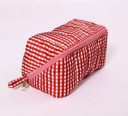 Gingham Cosmetic Bag