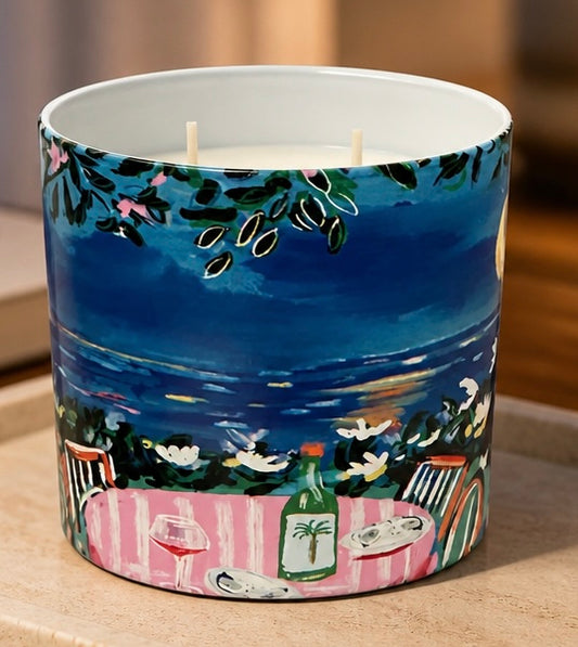 Charleston Bridge Scene & Wine Dinner Candle
