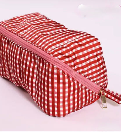 Gingham Cosmetic Bag